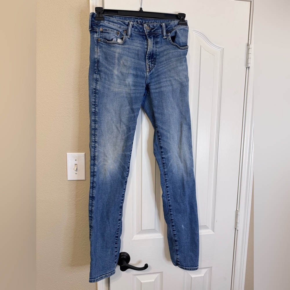 American Eagle Airflex Slim Straight Blue Jeans size 30x34
